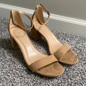 A New Day Suede Nude Heels